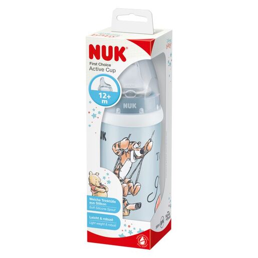 NUK Active čaša sa silikonskim nastavkom Winnie the Pooh Tigar 300 ml 12m+