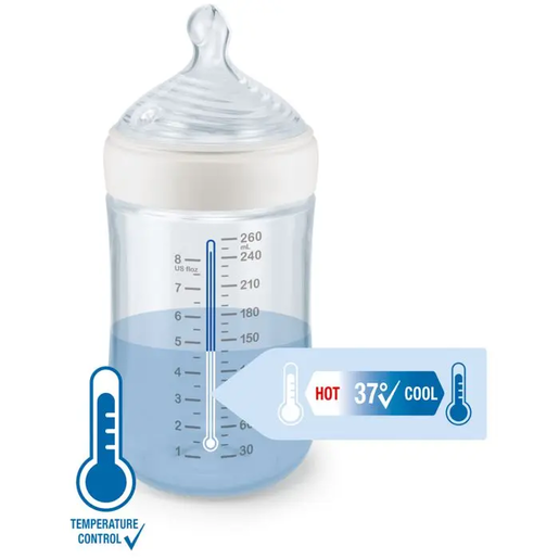 NUK For Nature PP bočica sa indikatorom temperature 260 ml 0m+, zelena