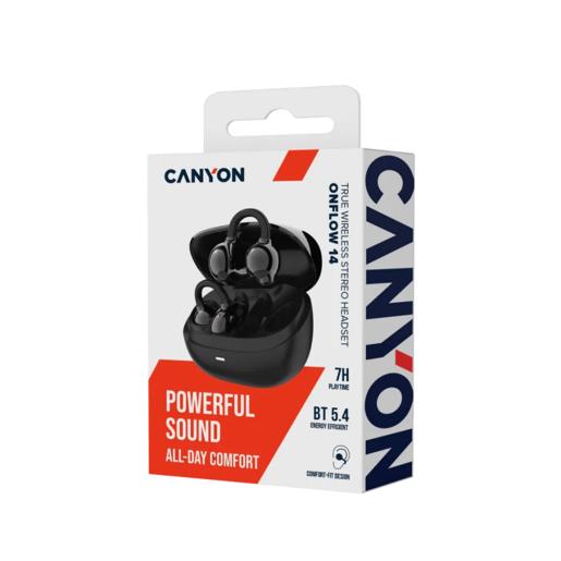 CANYON OWS Slušalice s štipaljkama za uši OnFlow 14 Crne