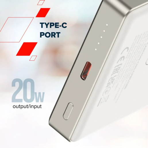 CANYON power bank OnPower 510 slim Magnetic 10000 mAh PD20W Bež