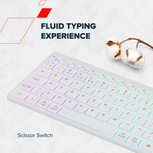 CANYON tastatura HKB-W11 UK/US RGB Dual Mode Wireless Grey