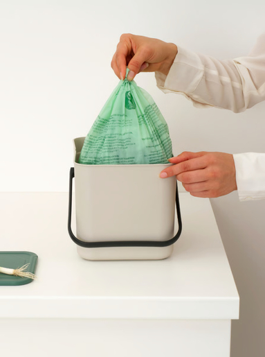 Brabantia Sort & Go kanta za sortiranje otpada 6L, soft beige / 251702