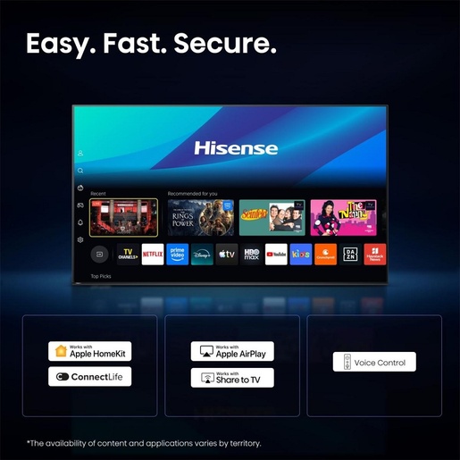 Hisense Hi-QLED televizor 85E7S PRO, 4K Ultra HD, Smart TV, VIDAA U9, Smart OS, 144Hz VRR,Dolby Atmos, DTS Virtual X decoding