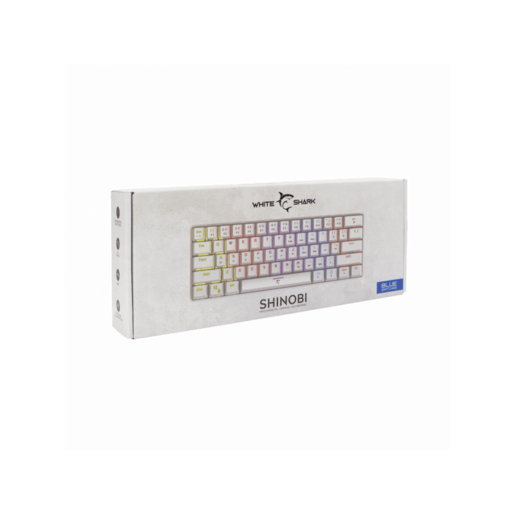 White Shark gaming tastatura GK-2022 SHINOBI White - Mehanička / US - PLAVI SWITCH