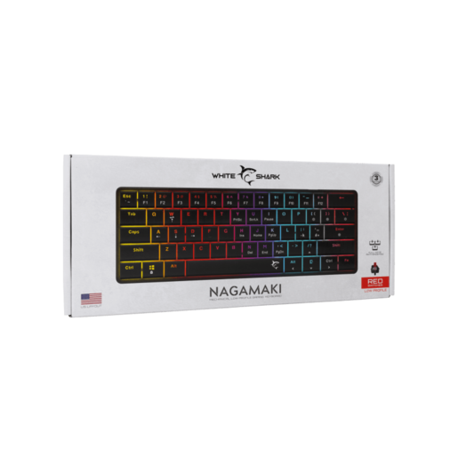 WHITE SHARK gaming tastatura GK-006111 NAGAMAKI Crna-Mehanička US-RED SWiTCH