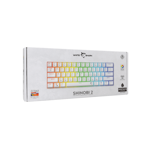 WHITE SHARK gaming tastatura GK-004232 SHINOBI-2 Bijela- Mehanicka HR BROWN SWiTCH