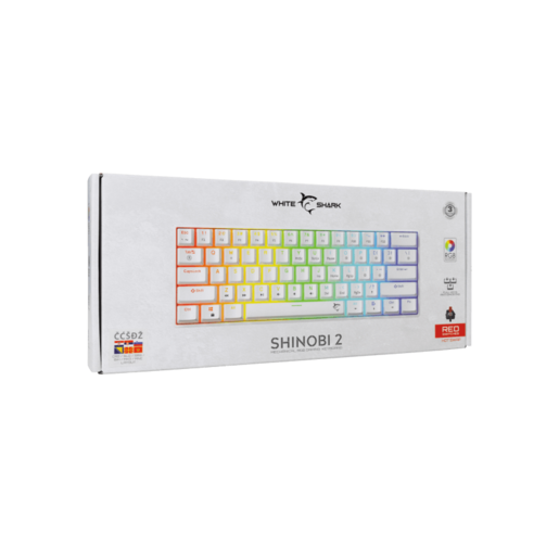 WHITE SHARK gaming tastatura GK-004212 SHINOBI-2 Bijela/HR - RED SWiTCH