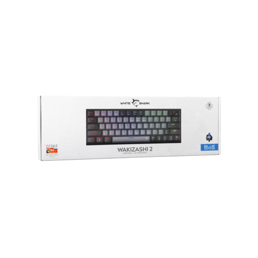 WHITE SHARK gaming tastatura GK-002722V2 WAKIZASHI-2 / Sivo-crna HR-BLUE SWiTCH
