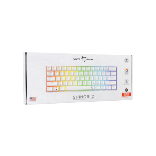 WHITE SHARK gaming tastatura GK-004211 SHINOBI-2 Bijela - Mehanicka / US - RED SWiTCH
