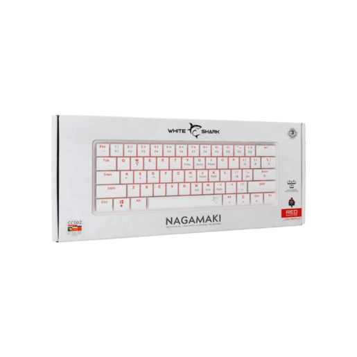 WHITE SHARK gaming tastatura GK-006212 NAGAMAKI Bijela-Mehanička/ HR - RED SWiTCH