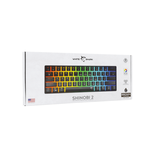 WHITE SHARK gaming tastatura GK-004131 SHINOBI-2 Crna - Mehanicka / US- BROWN SWiTCH
