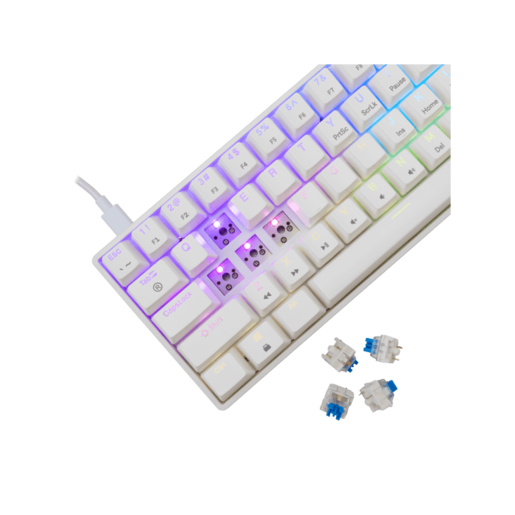 WHITE SHARK gaming tastatura GK-004221 SHINOBI-2 Bijela - Mehanicka / US - BLUE SWiTCH