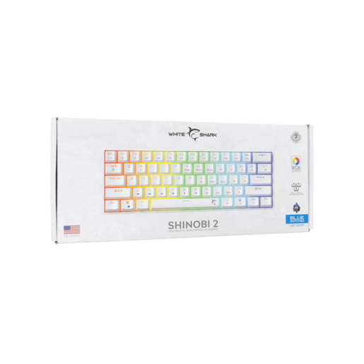 WHITE SHARK gaming tastatura GK-004221 SHINOBI-2 Bijela - Mehanicka / US - BLUE SWiTCH
