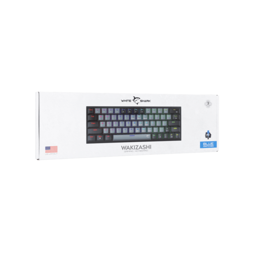 WHITE SHARK gaming tastatura GK-002721V2 WAKIZASHI-2 / Sivo-crna US-BLUE.SW