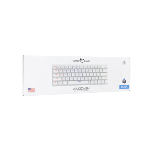WHITE SHARK gaming tastatura GK-002221V2 WAKIZASHI-2 / Bijela US-BLUE.SW