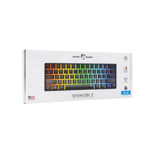 WHITE SHARK gaming tastatura GK-004121 SHINOBI-2 Crna - Mehanicka / US - PLAVI.SWiTCH