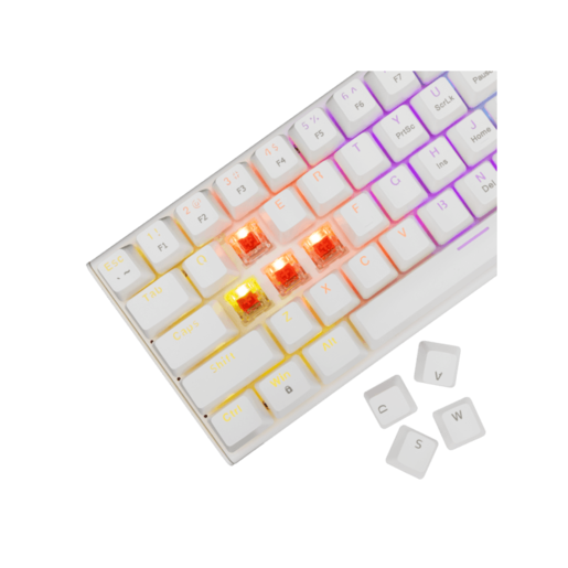 WHITE SHARK gaming tastatura GK-002211V2 WAKIZASHI-2 / Bijela US-RED.SW