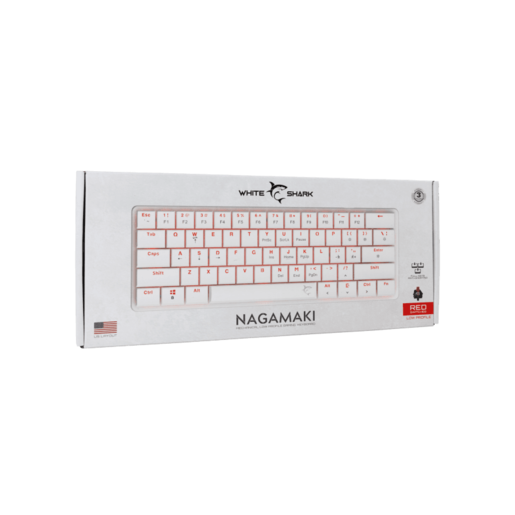 WHITE SHARK gaming tastatura GK-006211 NAGAMAKI Bijela-Mehanička/ US - RED SWiTCH