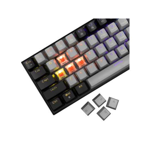 WHITE SHARK gaming tastatura GK-002711V2 WAKIZASHI-2 / Sivo-Crna US-RED