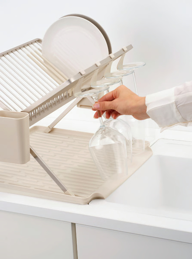 Brabantia SinkSide veliki sklopivi ocjeđivač posuđa, soft beige / 252105
