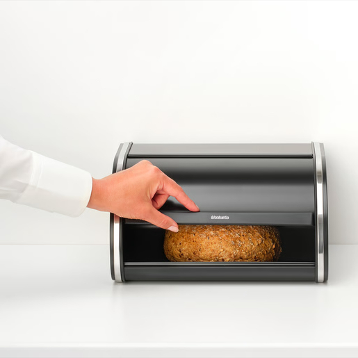 Brabantia Roll Top kutija za hljeb, mat crna, medium / 236686
