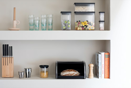 Brabantia Roll Top kutija za hljeb, mat crna, medium / 236686