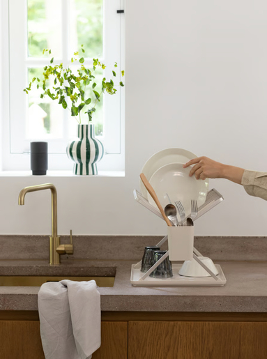 Brabantia SinkSide sklopivi ocjeđivač posuđa, soft beige / 252082