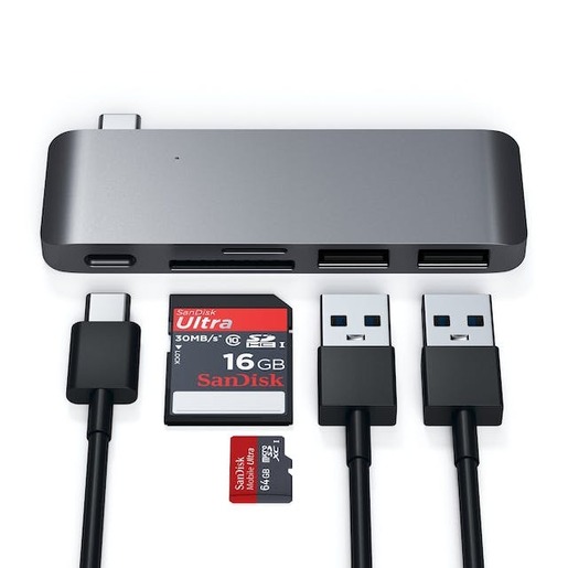 Satechi Aluminium USB Hub, sivi