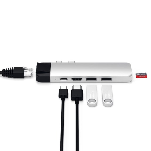 Satechi docking station Aluminium PRO Hub, srebrni
