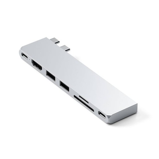 Satechi docking station PRO HUB SLIM, USB-C, srebrni