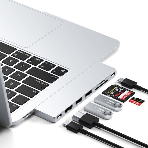 Satechi docking station PRO HUB SLIM, USB-C, srebrni