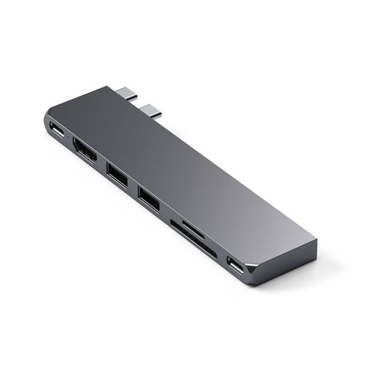 Satechi docking station PRO HUB SLIM, USB-C, sivi