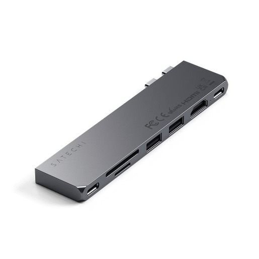 Satechi docking station PRO HUB SLIM, USB-C, sivi