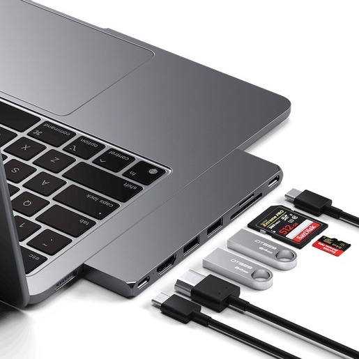 Satechi docking station PRO HUB SLIM, USB-C, sivi