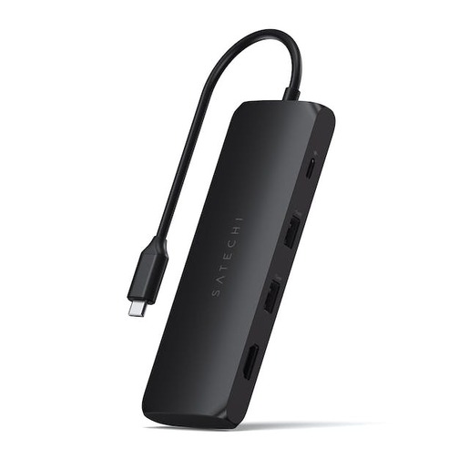 Satechi docking station Hybrid Multiport, USB-C, crni