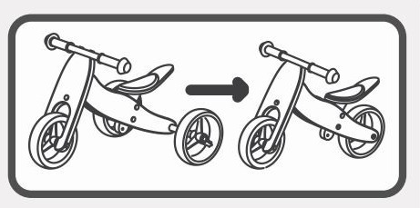 Free2Move Rider drveni tricikl i balans bicikl 2 u 1, ružičasti