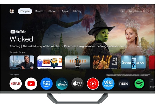 TESLA QLED televizor Q43E655GUS, 4K Ultra HD, Google TV, HDR, HLG, Dolby Vision, tamno siva
