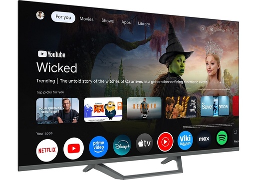 TESLA QLED televizor Q43E655GUS, 4K Ultra HD, Google TV, HDR, HLG, Dolby Vision, tamno siva