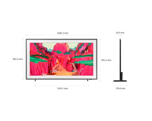 SAMSUNG Neo QLED televizor QE75LS03FWUXXH, The Frame Pro, 4K Ultra HD, Smart TV, Tizen™, 100 Hz, Antirefleksni premaz, NQ4 AI Gen3 procesor, HDR 10+, crni