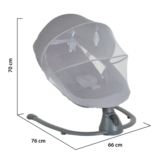 CANGAROO električna ljuljačka Zara, Dark grey