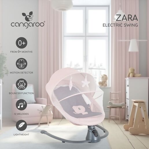 CANGAROO električna ljuljačka Zara, Dark grey