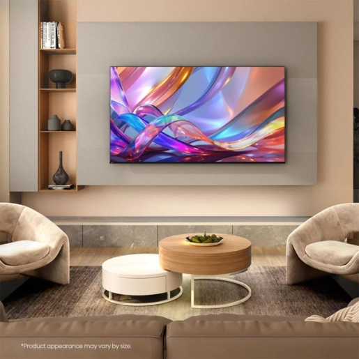 HISENSE Hi-QLED televizor 75E7S, 4K Ultra HD, Smart TV, VIDAA Smart OS, Dolby Vision IQ, HDR10+ Adaptive, Dolby Atmos, VRR 60 Hz, ALLM, AirPlay 2, AI Scenario, 3D Sound Upscaler, Metalni okvir, Crni
