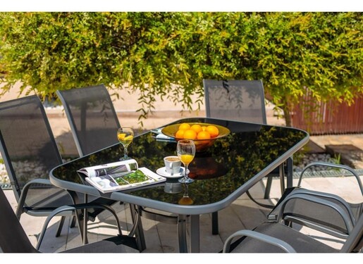 Green Bay vrtni stol Como – 150 x 90 x 71 cm, crno/sivi