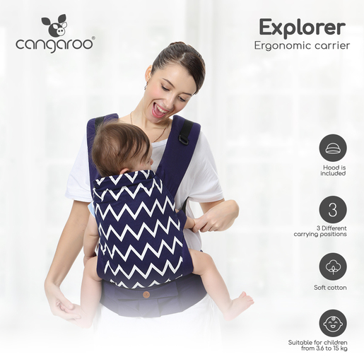 CANGAROO ergonomska nosiljka Explorer, Grey