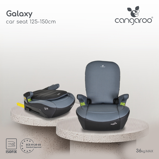 CANGAROO autosjedalica Galaxy I-size, 125-150 cm, Cosmos-black