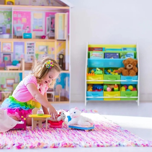 KINDER HOME dječja polica za knjige i igračke bijela JVTR-3171