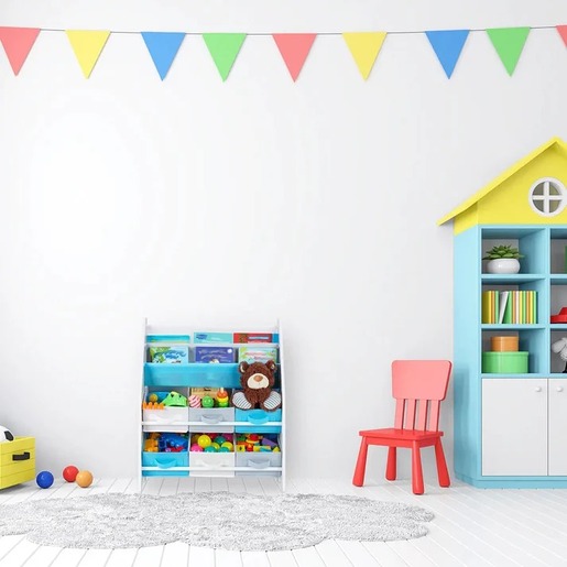 KINDER HOME dječja polica za knjige i igračke bijela JVTR-3171