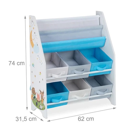 KINDER HOME dječja polica za knjige i igračke bijela JVTR-3171