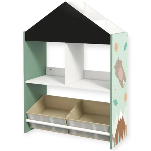 KINDER HOME Ormar za igračke i knjige, crna tabla za pisanje TF-6806