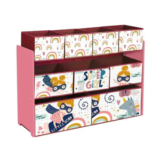 KINDER HOME Organizator za igračke i knjige roza TF-6018